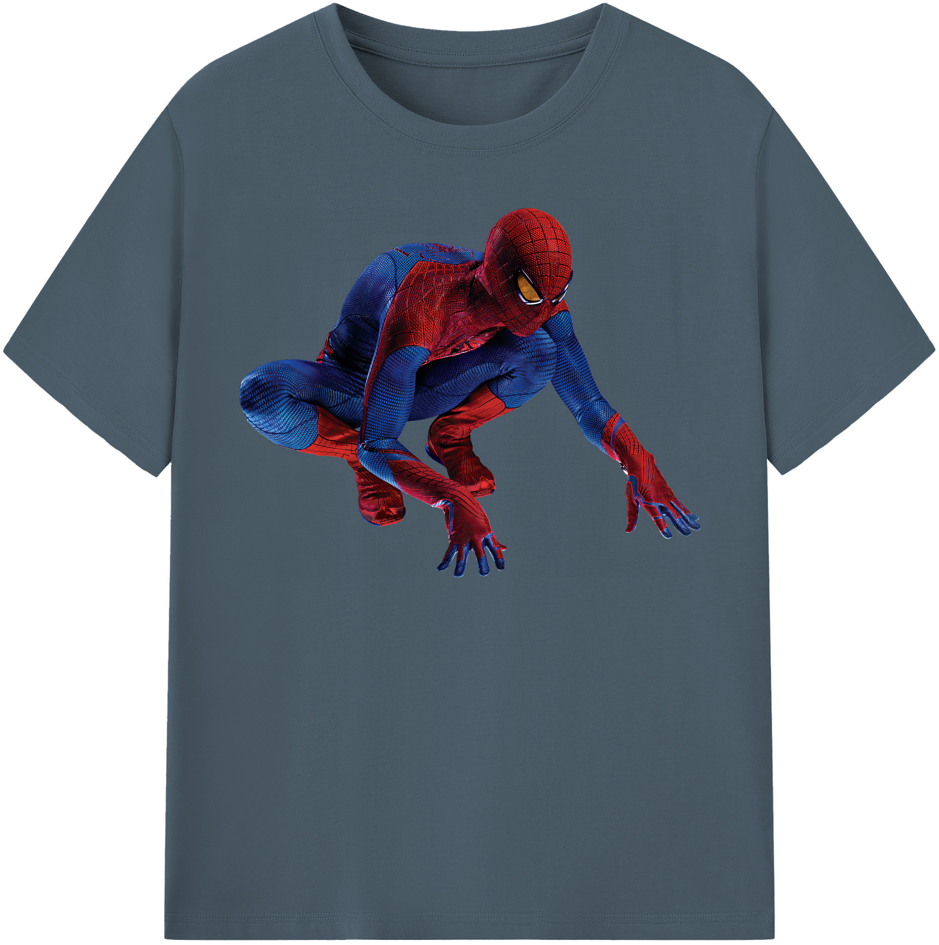 （画像用） Spider Man スパイダーマン 綿100％半袖Tシャツ（フロントプリント）